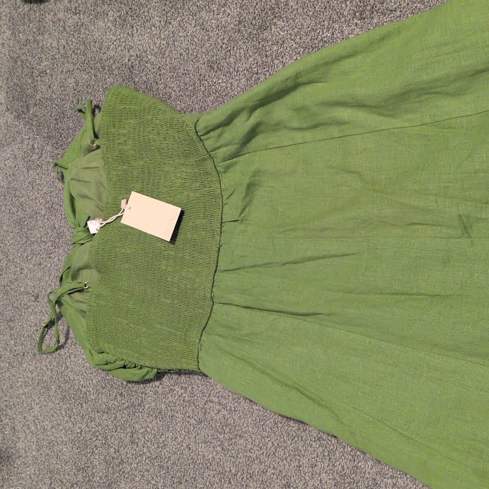 NWT Hutch Bow Linen Midi Dress Size Medium - Picture 8 of 8
